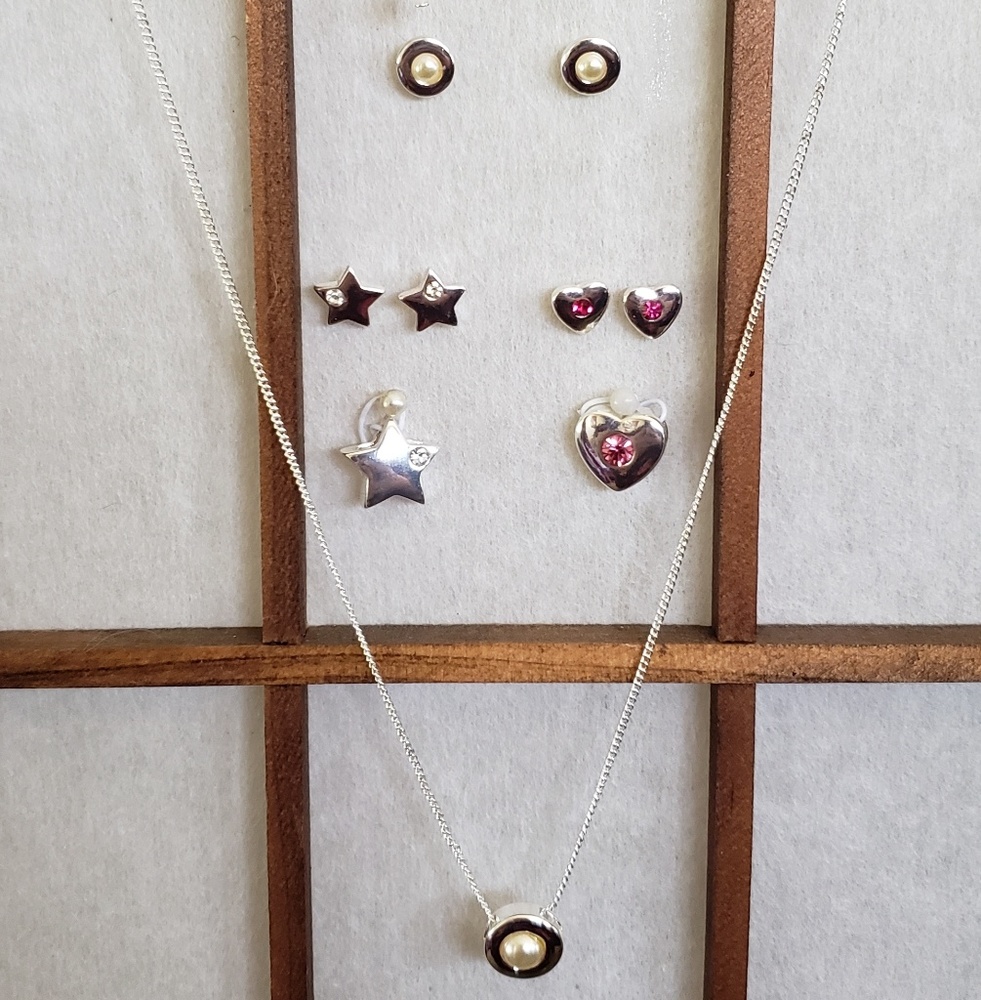Interchangeable Necklace & Earrings 6pc Gift Set